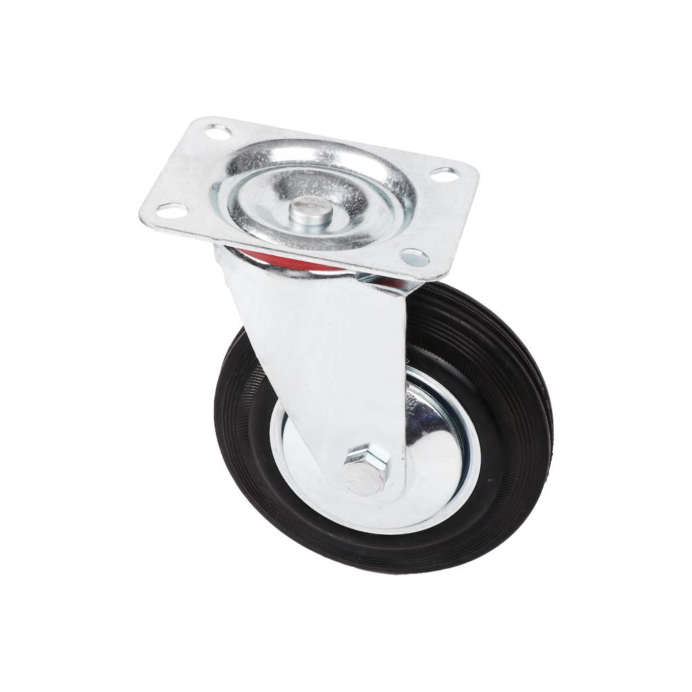 ลูกล้อยาง TIGER แป้นหมุน 6 นิ้ว สีดำ