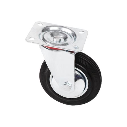 ลูกล้อยาง TIGER แป้นหมุน 6 นิ้ว สีดำ_1