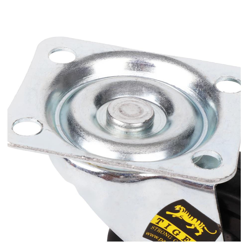 ลูกล้อยาง TIGER แป้นตาย มีเบรค 2.5 นิ้ว