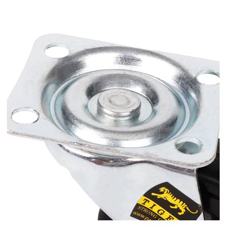 ลูกล้อยาง TIGER แป้นตาย มีเบรค 2.5 นิ้ว_2