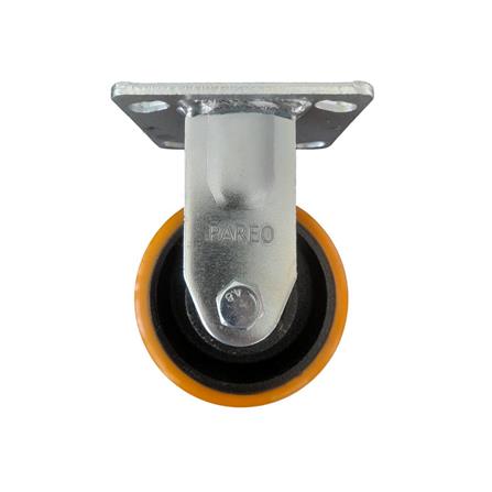 ลูกล้อโพลียูรีเทน PAREO MAX แป้นตาย ไม่มีเบรก 5 นิ้ว สีส้ม_0