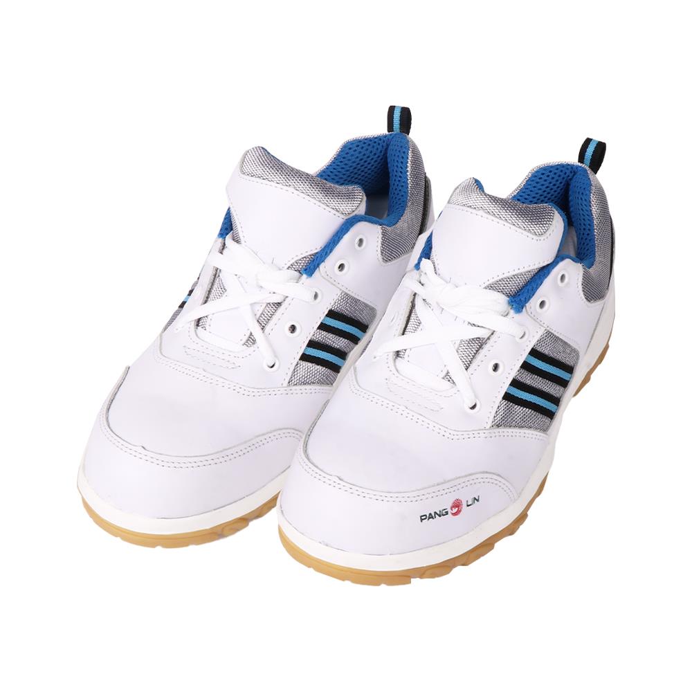 รองเท้านิรภัยหนังหุ้มส้น พื้นยาง PANGOLIN SPORT เบอร์ 9 สีขาว