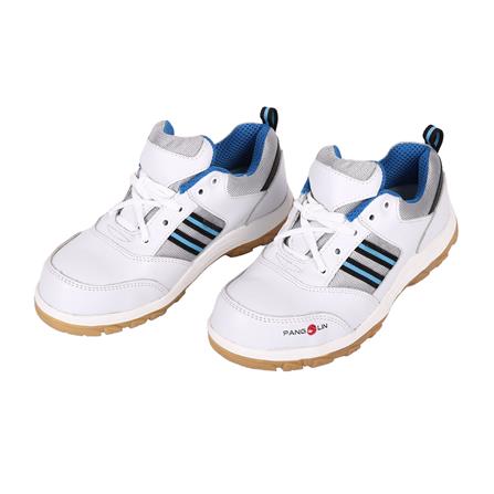 รองเท้านิรภัยหนังหุ้มส้น พื้นยาง PANGOLIN SPORT เบอร์ 6 สีขาว