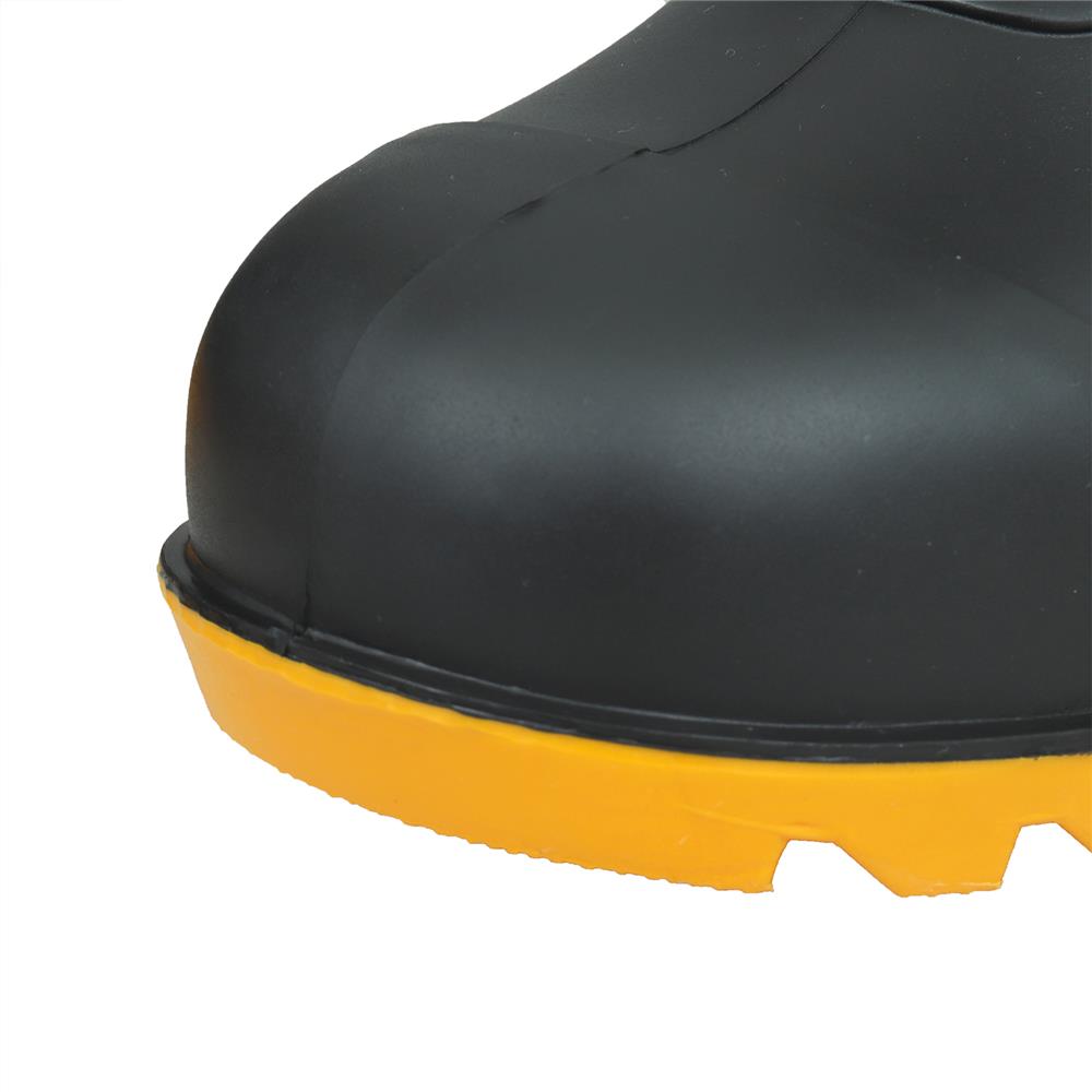 รองเท้าบูท PVC หัวเหล็ก PANGOLIN สูง 14 นิ้ว เบอร์ 9 สีดำ