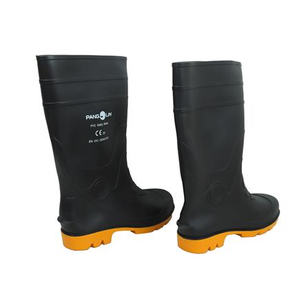 รองเท้าบูท PVC หัวเหล็ก PANGOLIN สูง 14 นิ้ว เบอร์ 11 สีดำ_1