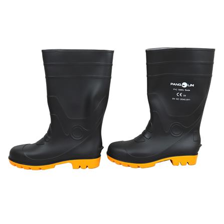 รองเท้าบูท PVC หัวเหล็ก PANGOLIN สูง 14 นิ้ว เบอร์ 11 สีดำ_2