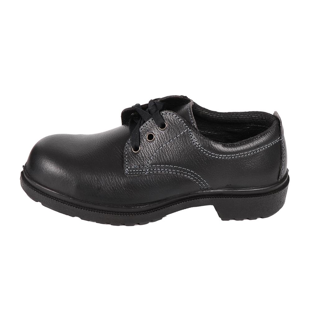 รองเท้านิรภัยหนังหุ้มส้น พื้น PU PANGOLIN ECONOMY เบอร์ 4 สีดำ