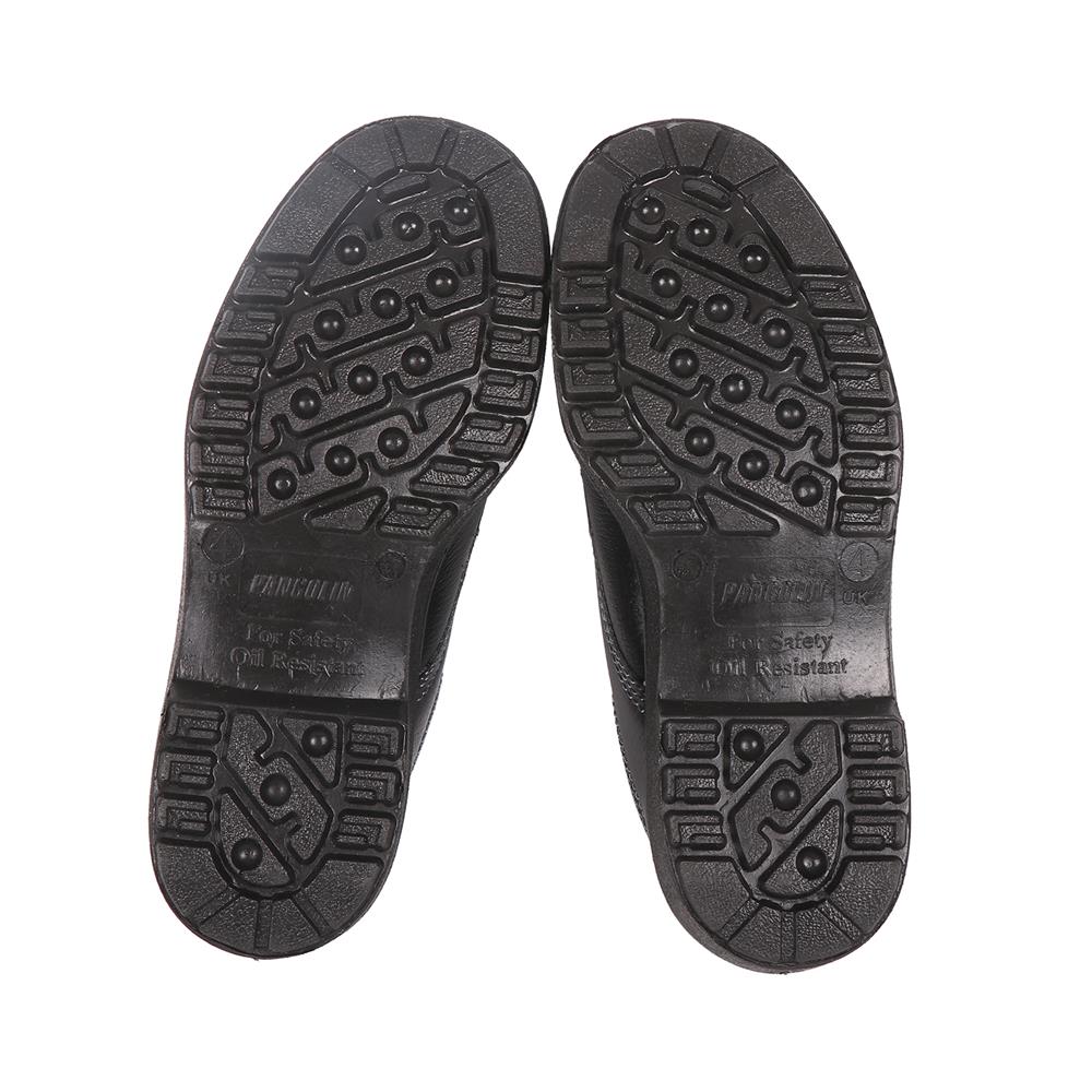 รองเท้านิรภัยหนังหุ้มส้น พื้น PU PANGOLIN ECONOMY เบอร์ 4 สีดำ
