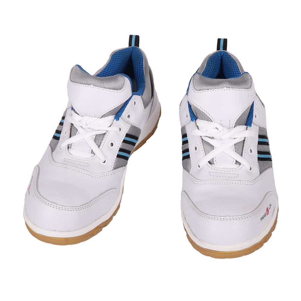 รองเท้านิรภัยหนังหุ้มส้น พื้นยาง PANGOLIN SPORT เบอร์ 10 สีขาว