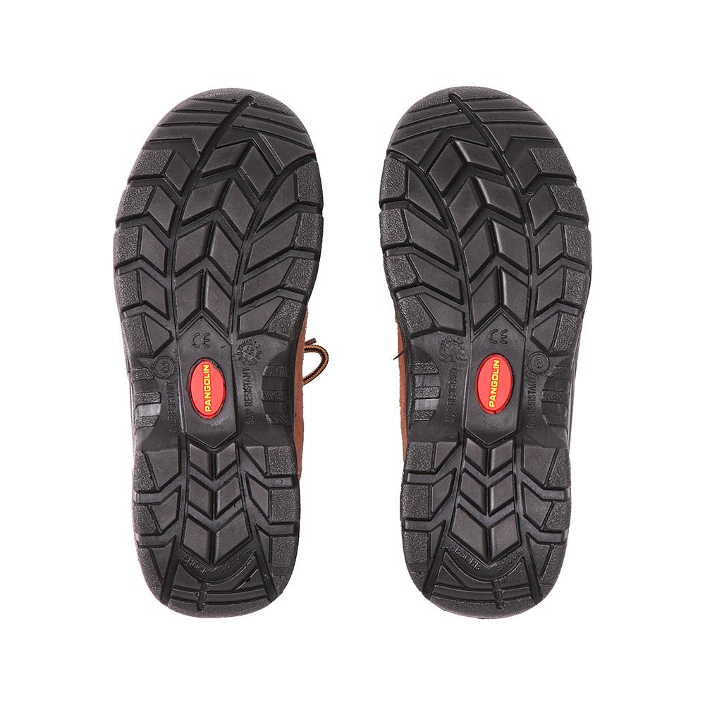 รองเท้านิรภัยเสริมแผ่นโลหะ PANGOLIN PG1080 เบอร์ 8 สีน้ำตาล