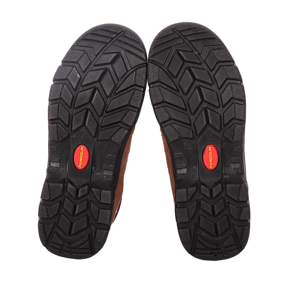 รองเท้านิรภัยเสริมแผ่นโลหะ PANGOLIN PG1080 เบอร์ 7 สีน้ำตาล