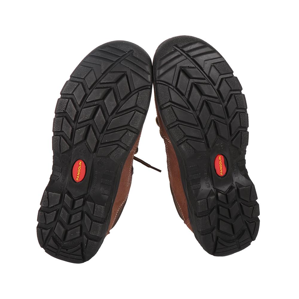 รองเท้านิรภัยเสริมแผ่นโลหะ PANGOLIN PG1080 เบอร์ 9 สีน้ำตาล