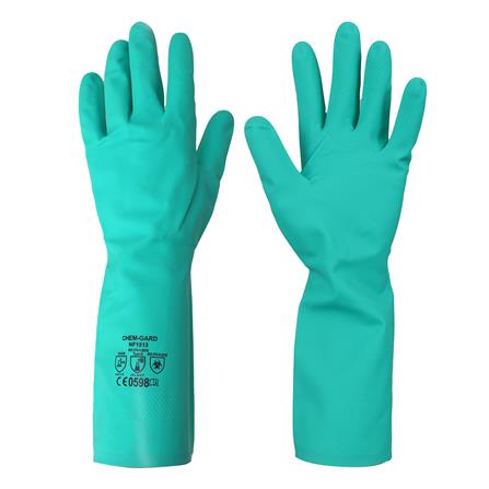 ถุงมือยางไนไตร PANGOLIN 15 มม. SIZE S สีเขียว