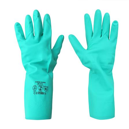 ถุงมือยางไนไตร PANGOLIN 15 มม. SIZE M สีเขียว_0