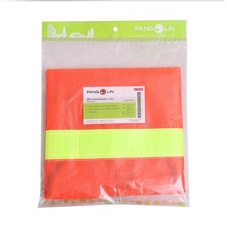 เสื้อสะท้อนแสง 1 แถบ PANGOLIN สีส้ม_3