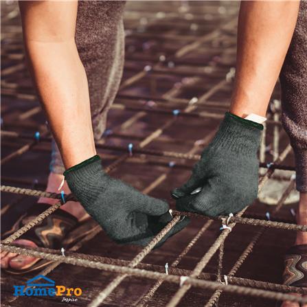 ถุงมือทอ 4 ขีด DYE 10 โหล สีเทา_3