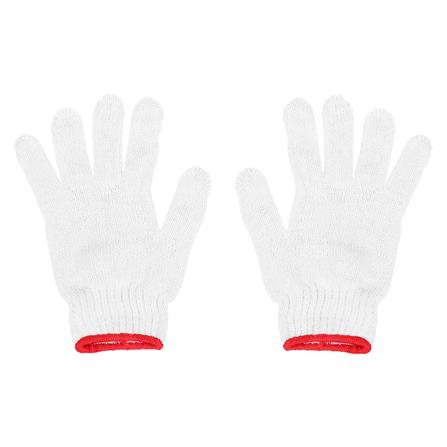 ถุงมือทอ 6 ขีด DYE 5 โหล สีขาว_0