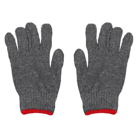 ถุงมือทอ 5 ขีด DYE 5 โหล สีเทา