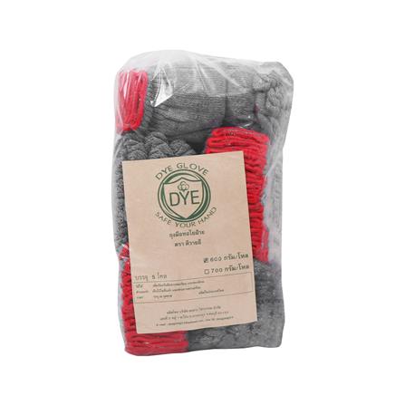 ถุงมือทอ 5 ขีด DYE 5 โหล สีเทา_2