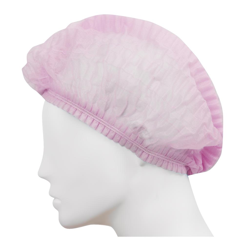 หมวกตัวหนอน DYE สีชมพู แพ็ก 50 ชิ้น