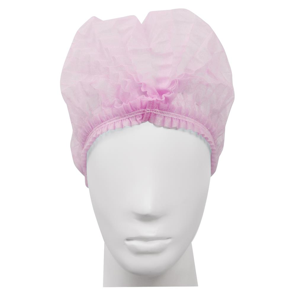 หมวกตัวหนอน DYE สีชมพู แพ็ก 50 ชิ้น