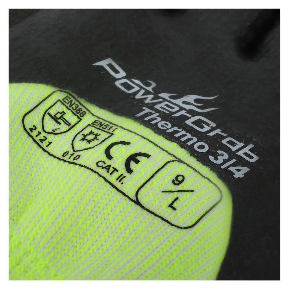 ถุงมือกันความเย็น MEGA GLOVE POWERGRAB THERMO สีดำ แพ็ก 2 ชิ้น