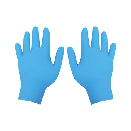 ถุงมือยางไนไตร MEGA GLOVE SUPER TOUCH สีฟ้า แพ็ก 20 ชิ้น_0