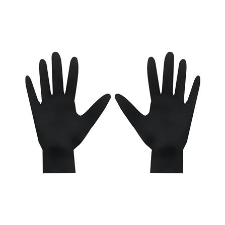 ถุงมือยางไนไตร MEGA GLOVE SUPER BLACK 6 Mil สีฟ้า แพ็ก 24 ชิ้น