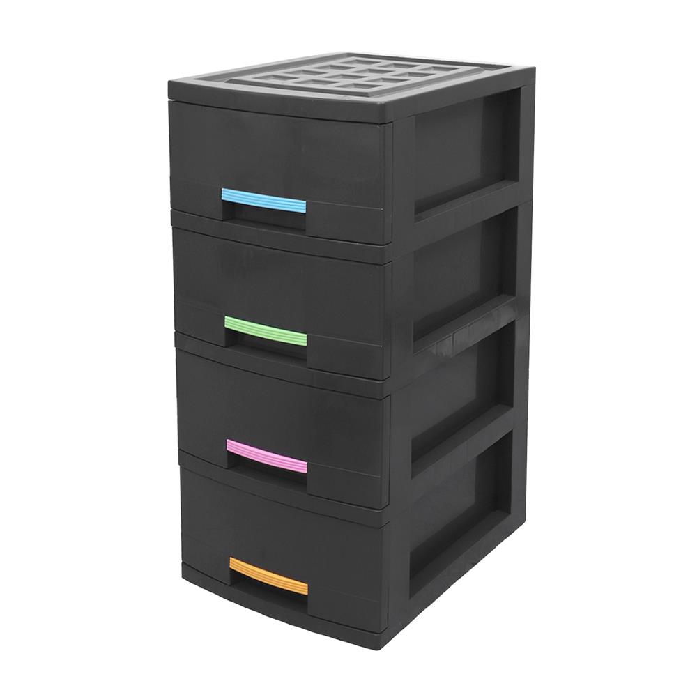 ตู้ลิ้นชัก 4 ชั้น STACKO HANA 45X40X84 ซม. สีเทา