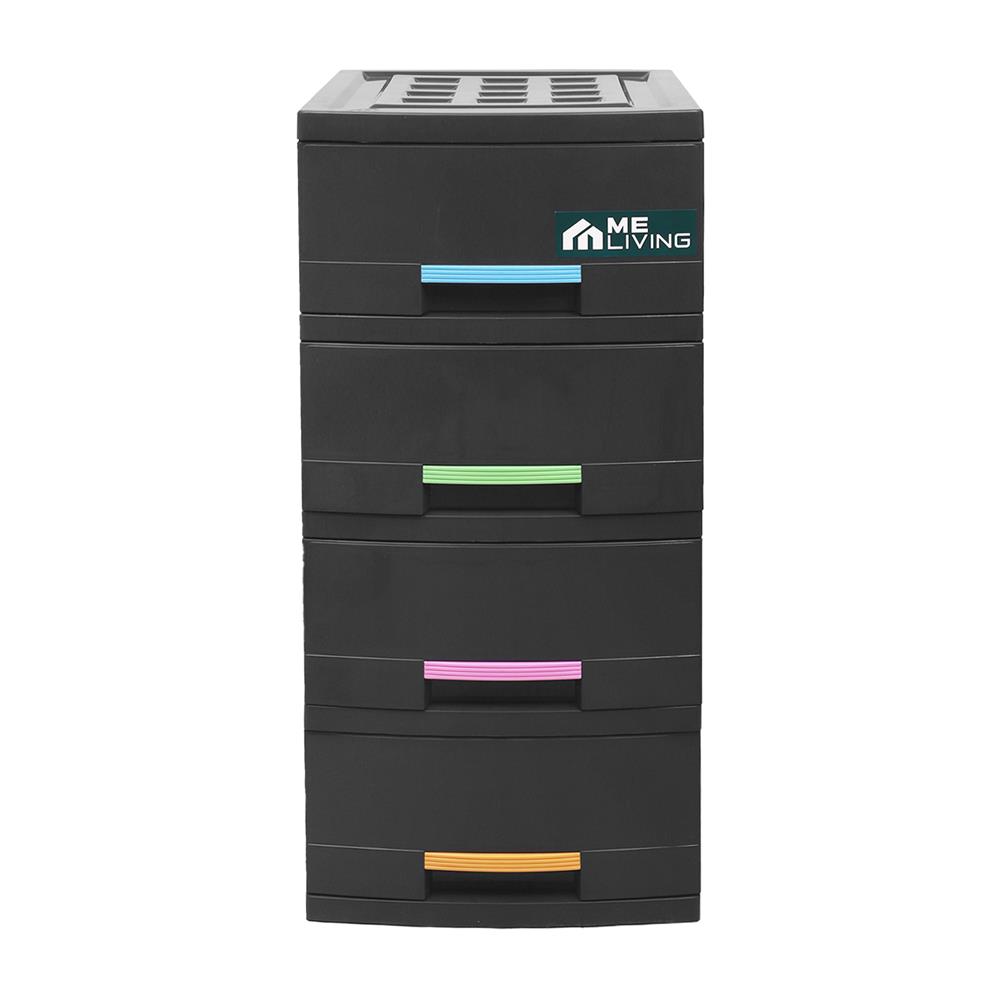 ตู้ลิ้นชัก 4 ชั้น STACKO HANA 45X40X84 ซม. สีเทา