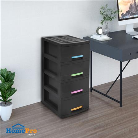 ตู้ลิ้นชัก 4 ชั้น STACKO HANA 45X40X84 ซม. สีเทา_2