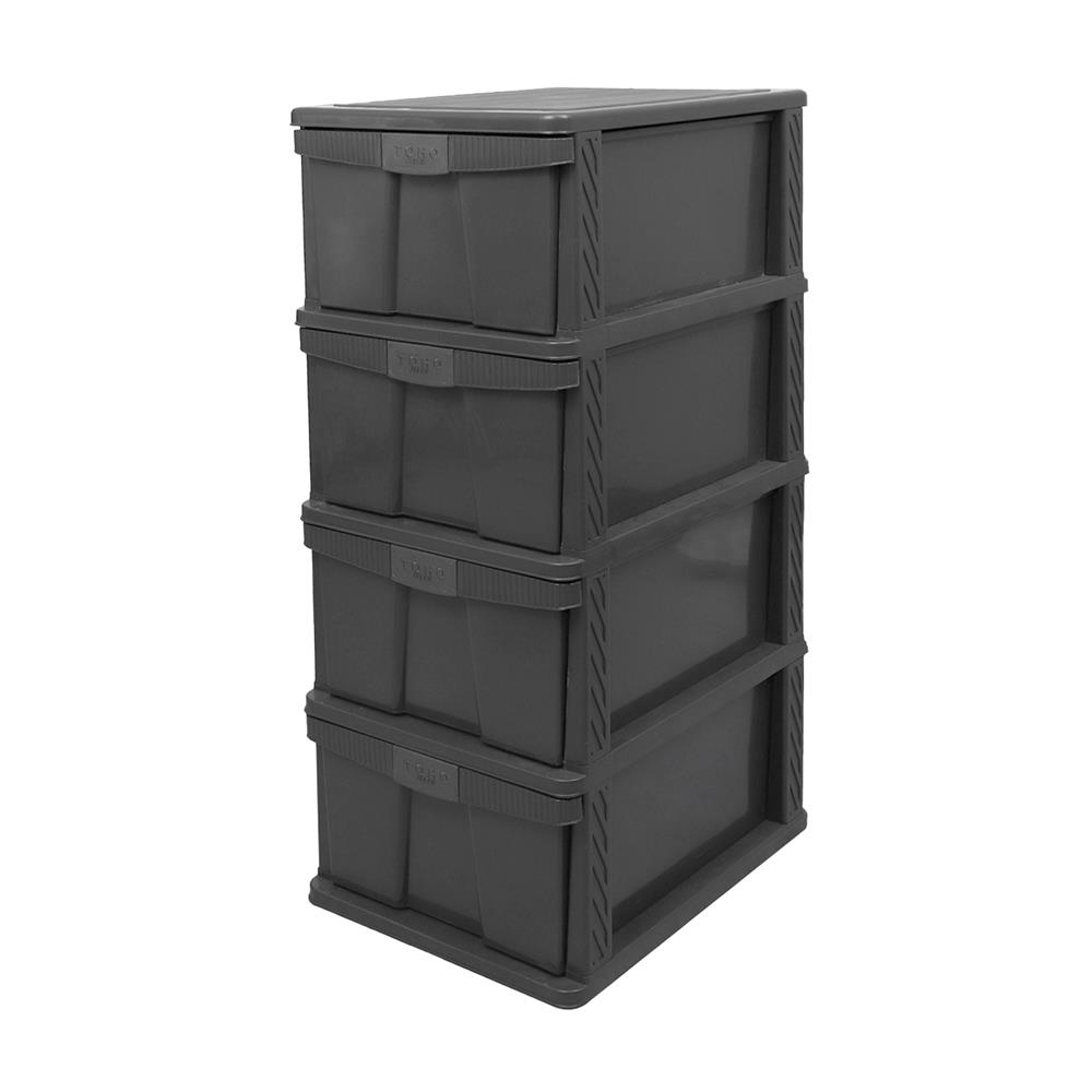 ตู้ลิ้นชัก 4 ชั้น STACKO 1040M4 40X50X104 ซม. สีเทา