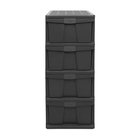 ตู้ลิ้นชัก 4 ชั้น STACKO 1040M4 40X50X104 ซม. สีเทา_1