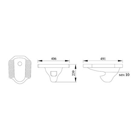 สุขภัณฑ์นั่งยองไม่มีฐาน NASCO NC-925W สีขาว_1