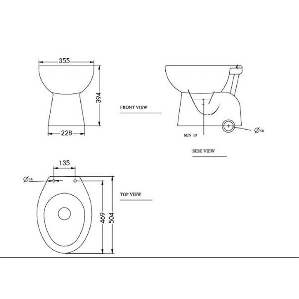 สุขภัณฑ์นั่งราบ NASCO NC-9501-WA-2 สีขาว