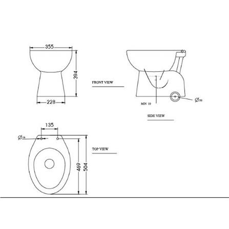 สุขภัณฑ์นั่งราบ NASCO NC-9501-WA-2 สีขาว_1