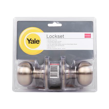 ลูกบิดทั่วไป YALE KN-VCN5227 US5 หัวจัน สีทองเหลืองรมดำ_3