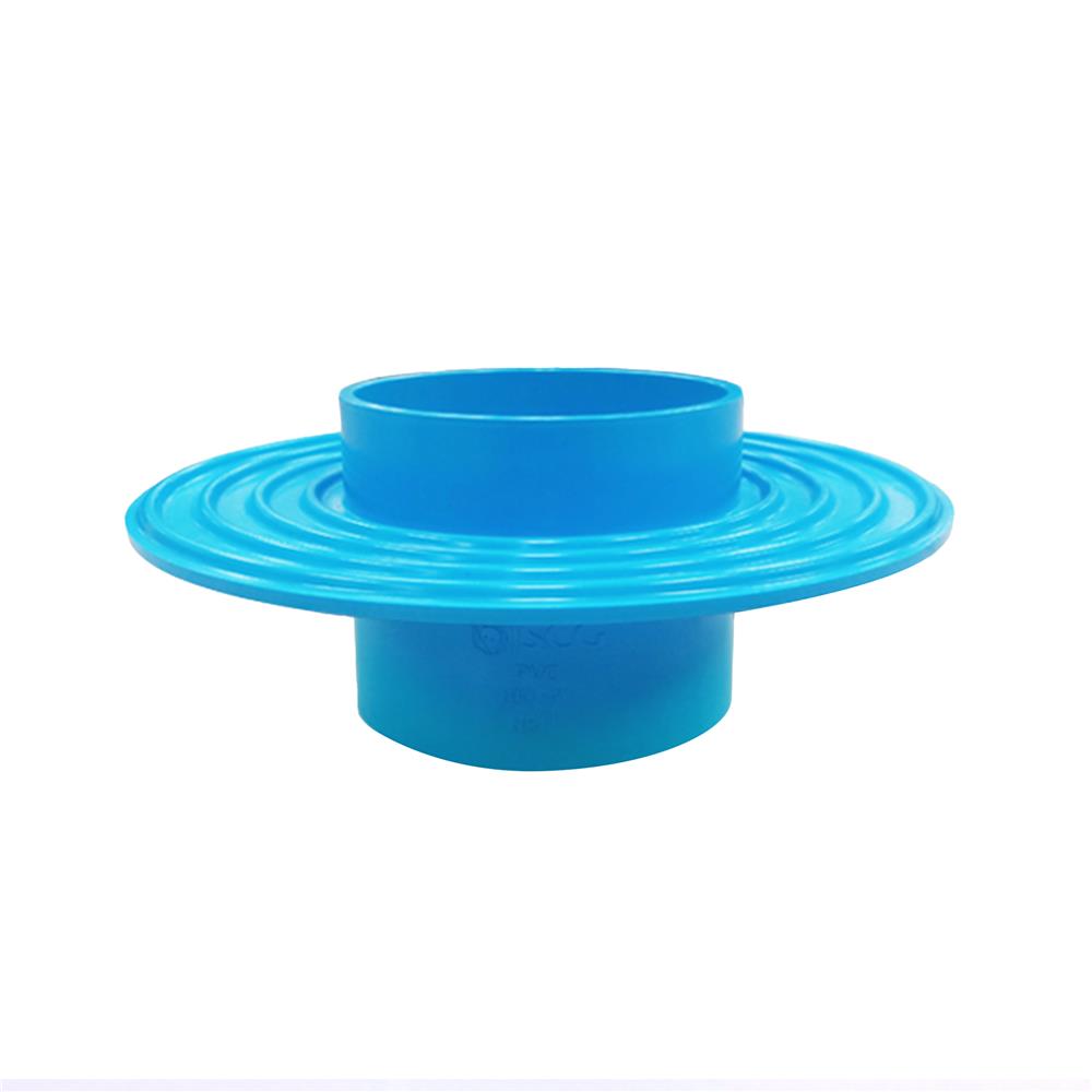 ข้อต่อกันซึม ช่วงสั้น-บาง PVC SCG 4 นิ้ว สีฟ้า