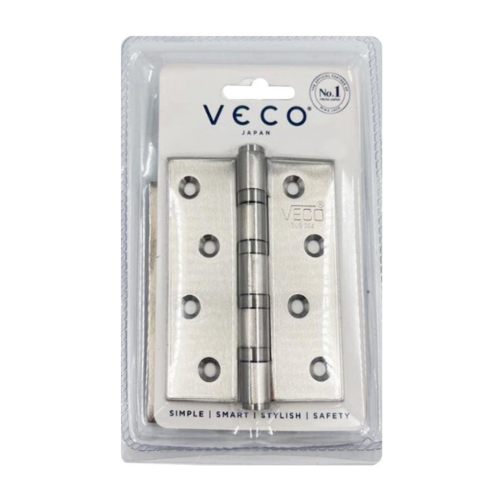 บานพับ 4x3 นิ้ว x 2 มม. VECO 4BB สีสเตนเลส (แพ็ก 3 ชิ้น) 1 แถม 1