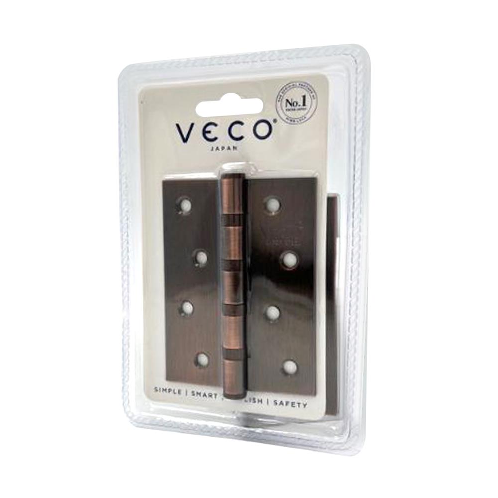 บานพับ 4X3 นิ้ว X 2 มม. VECO 4BB สีทองแดงรมดำ (แพ็ก 3 ชิ้น) 1 แถม 1