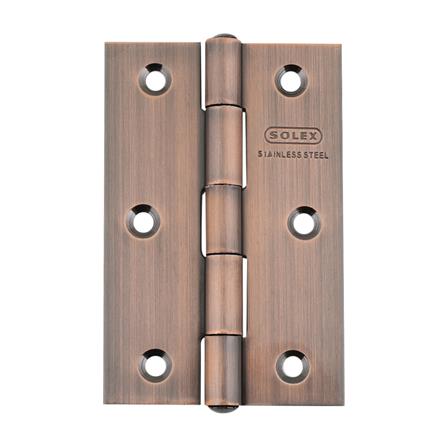 บานพับ 3.5X2 นิ้ว X 2 มม. SOLEX 3522 สีทองแดงรมดำ (แพ็ก 3 ชิ้น)_0