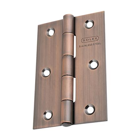 บานพับ 3.5X2 นิ้ว X 2 มม. SOLEX 3522 สีทองแดงรมดำ (แพ็ก 3 ชิ้น)_1