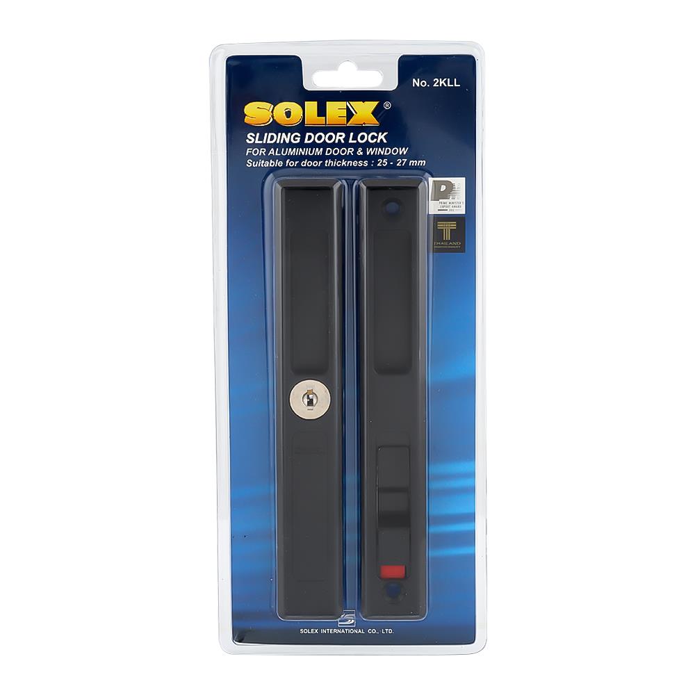 กุญแจบานเลื่อน SOLEX 2KLL สีดำ