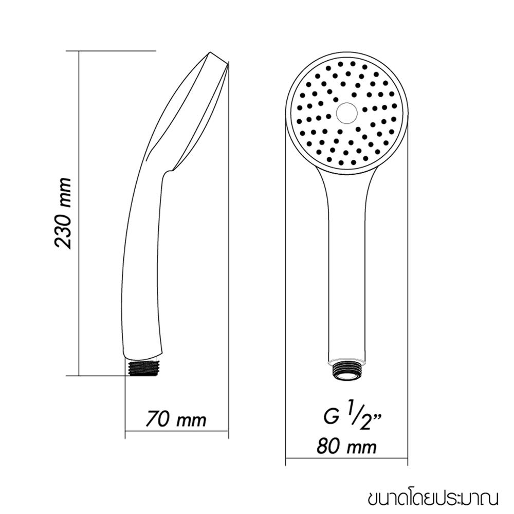 ฝักบัวสายอ่อน 1 ระดับ WSP 110 สีโครม