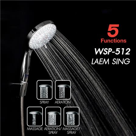 ชุดฝักบัวสายอ่อน 5 ระดับ WSP WSP-512 สีโครม_4