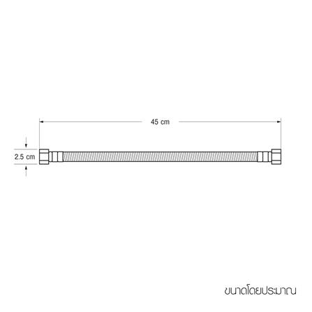 สายน้ำดีสเตนเลสน้ำอุ่น-น้ำเย็น WSP KN18 18 นิ้ว_4