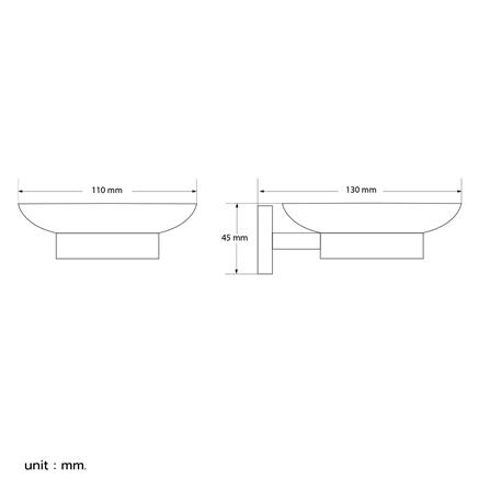 ที่ใส่สบู่ WSP BAS11-3  สีขาว-โครม_3
