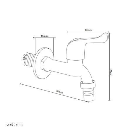 ก๊อกล้างพื้น 1 ทาง BEN BN 5558887_1