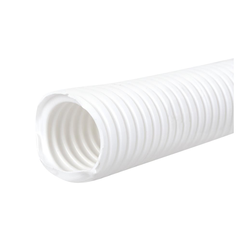 ท่ออ่อนลายลูกฟูก PVC HACO FXP25 25 มม. 40 ม. สีขาว