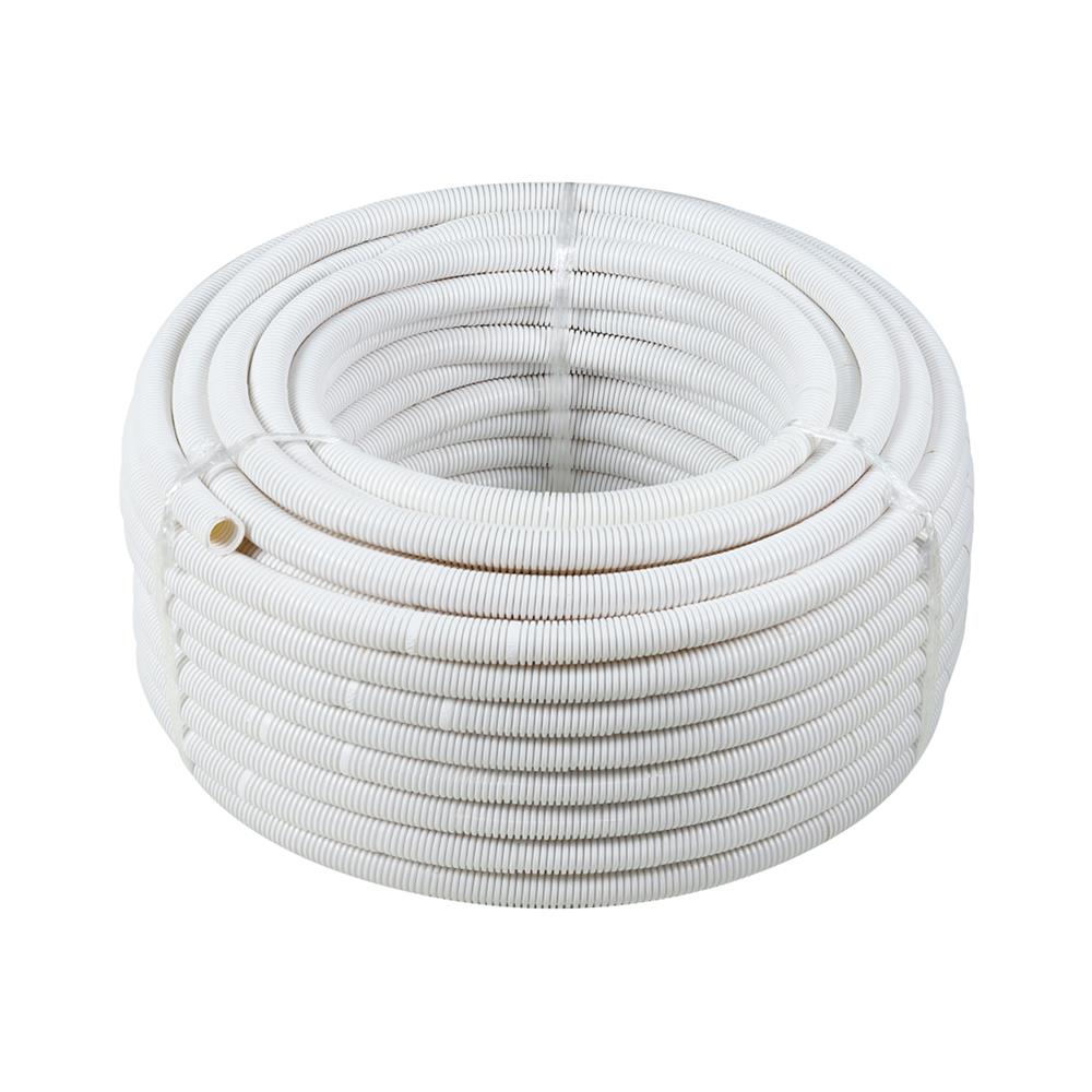 ท่ออ่อนลายลูกฟูก HACO 20 มม. 50 ม. สีขาว